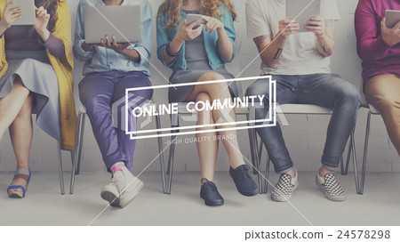 Online Communication Community Social Media Concept Online Communication Community Social Media Concept 24578298