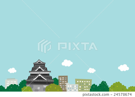 城堡和城鎮景觀 24578674