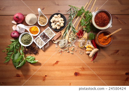 assorted spices 24580424