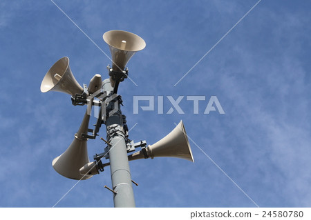 Stock Photo: speaker, wireless station for disaster prevention, disaster prevention