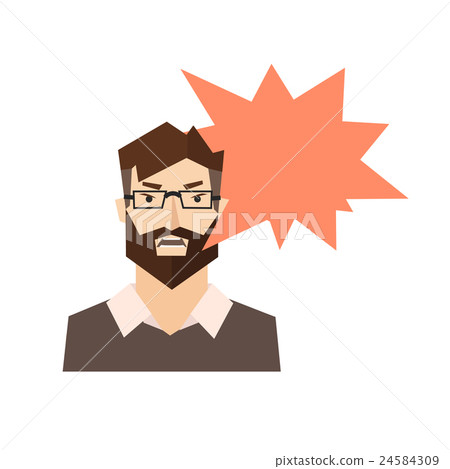 Angry Man Skream. Vector Angry Man Skream. Vector 24584309
