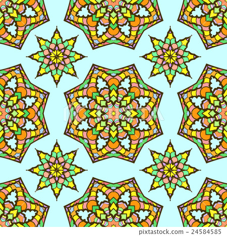 seamless pattern made from abstract mandalas - Stock Illustration ...