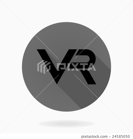 Fine Vector Flat Icon With VR Logo 24585050