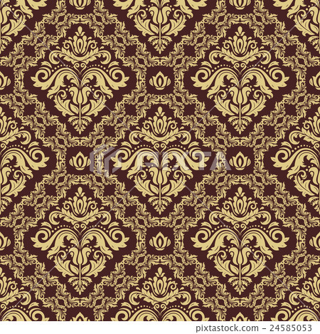 Seamless Damask Vector Background 24585053
