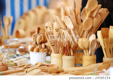 Wooden kitchenware sold on Vilnius Easter market Wooden kitchenware sold on Vilnius Easter market 24585154