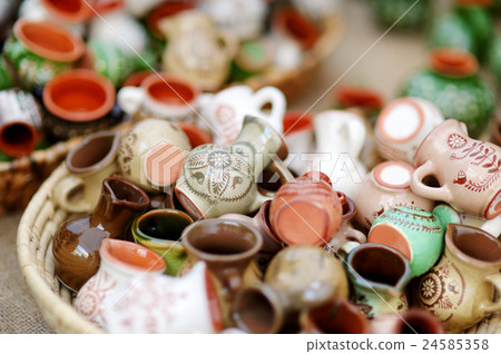 Ceramic tableware and jugs sold on Easter market 24585358