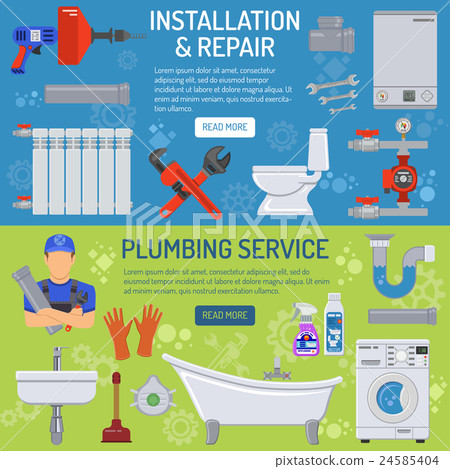Plumbing Service Banners 24585404