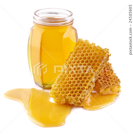 Fresh honey with honeycombs 24585605
