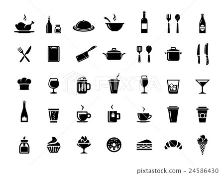 Restaurant vector icons-插圖素材 [24586430] - PIXTA圖庫
