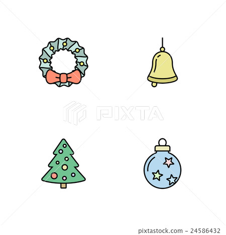 Christmas icons set 24586432