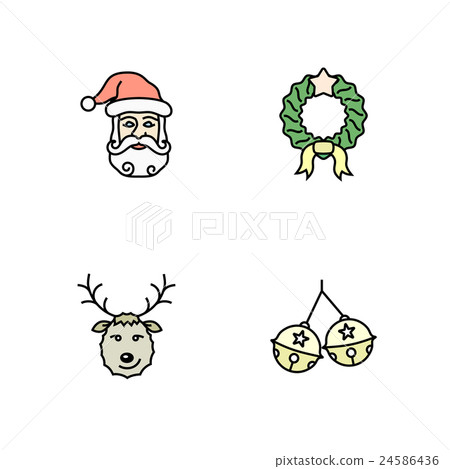 Christmas icons set 24586436