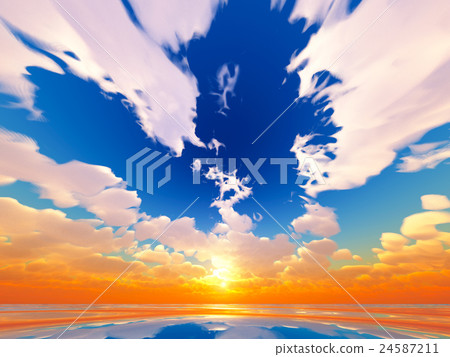 Wind and clouds with the sea 24587211