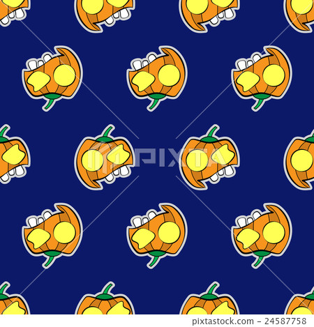 seamless patternr - halloween pumpkins 24587758