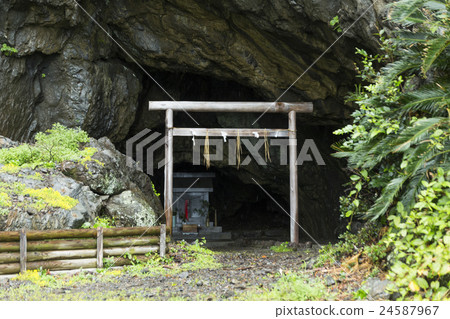 Torii of the Miyako cave (Mikuro) in Muroto Cape 24587967