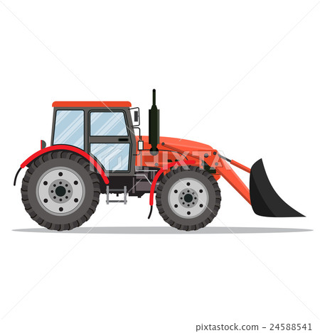 red Tractor bulldozer icon red Tractor bulldozer icon 24588541