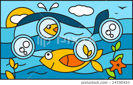 Underwater world background Underwater world background 24590483