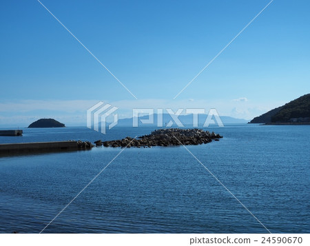 Scenery of entrance of Aioi bay in summer Scenery of entrance of Aioi bay in summer 24590670