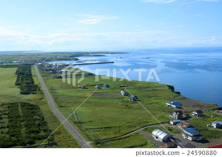 The coastline of Nemuro Peninsula seen from the aurora tower 24590880