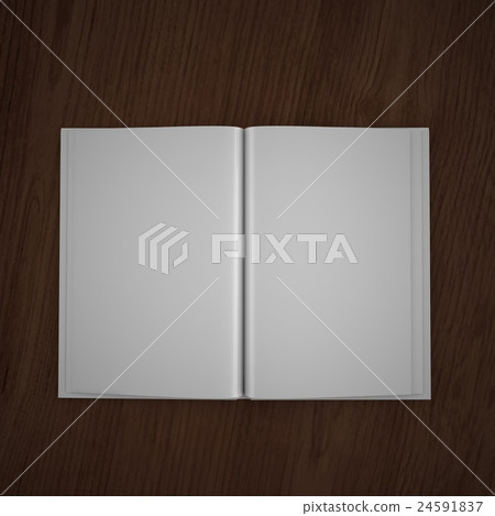 Blank open book on dark background with soft shado 24591837