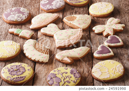 Beautiful gingerbread for the girl close-up Beautiful gingerbread for the girl close-up 24591998