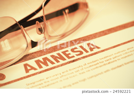 Diagnosis - Amnesia. Medical Concept. 3D 24592221