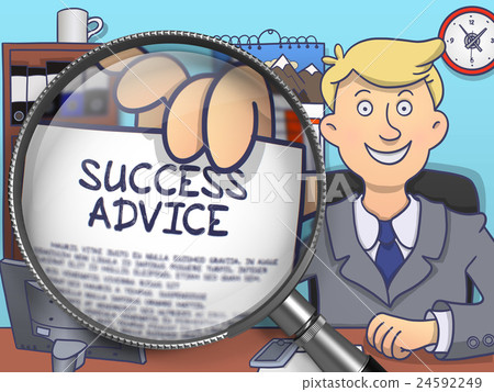 Success Advice through Magnifier. Doodle Design. Success Advice through Magnifier. Doodle Design. 24592249