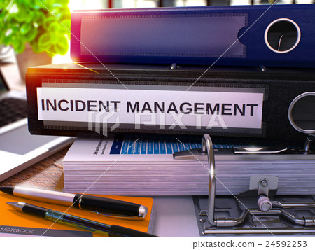 Black Office Folder with Inscription Incident Black Office Folder with Inscription Incident 24592253