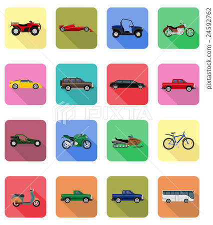 transport flat icons vector illustration 24592762