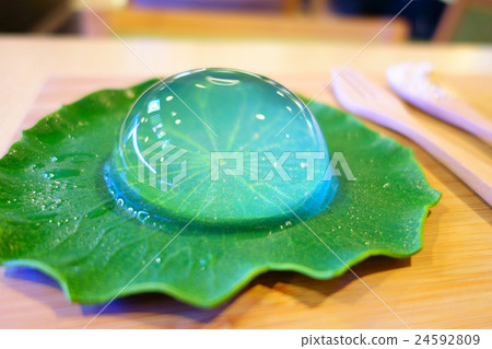 Water Raindrop Cake Mizu Shingen Mochi Yamanashi Stock Photo