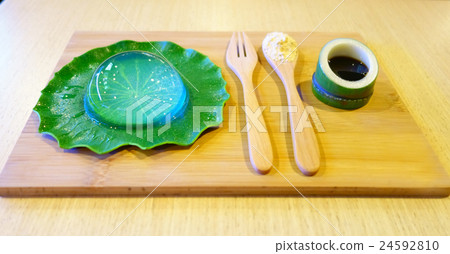 Water Raindrop Cake Mizu Shingen Mochi Yamanashi Stock Photo