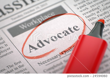 We are Hiring Advocate. 3D Illustration. 24594060