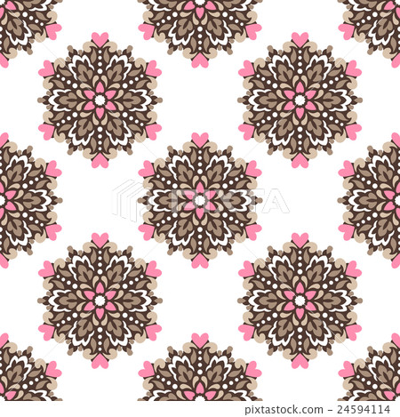 Seamless background with abstract ethnic pattern. 24594114