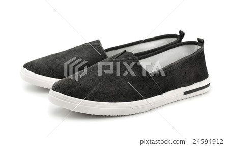 Black canvas slip on casual shoes Black canvas slip on casual shoes 24594912