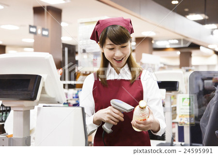 超級超市收銀員工作人員女性兼職 24595991