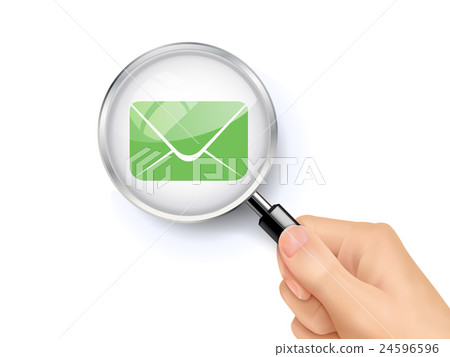 magnify glass of mail 24596596