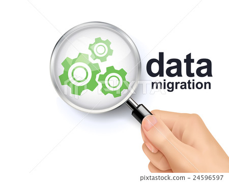 magnify glass of gears 24596597