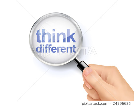 magnify glass of think - Stock Illustration [24596625] - PIXTA
