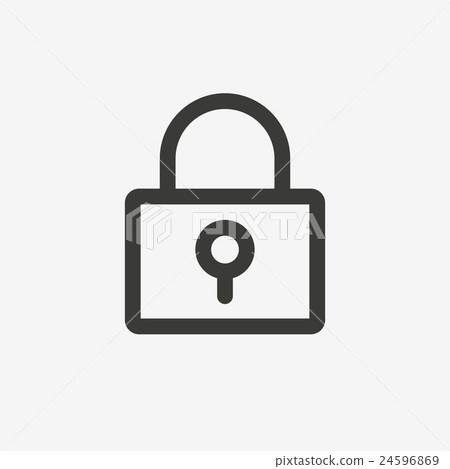 lock line icon - Stock Illustration [24596869] - PIXTA
