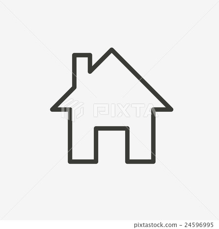 house home line icon - Stock Illustration [24596995] - PIXTA