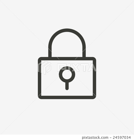 lock line icon - Stock Illustration [24597034] - PIXTA