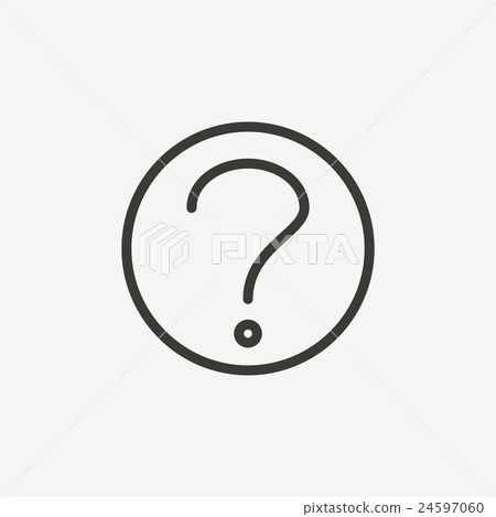 question outline icon-插圖素材 [24597060] - PIXTA圖庫