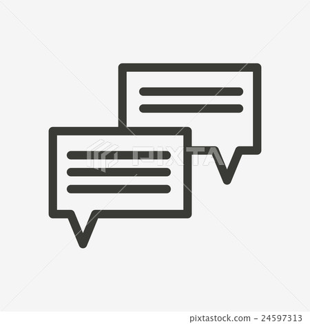 chat bubble with words icon chat bubble with words icon 24597313