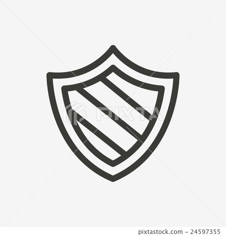 shield outline icon - Stock Illustration [24597355] - PIXTA