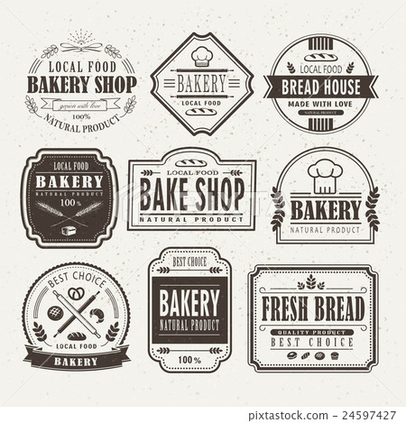 bakery label design set bakery label design set 24597427