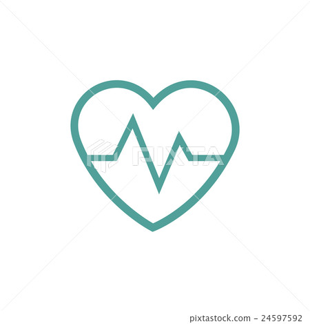 heartbeat thin line icon 24597592