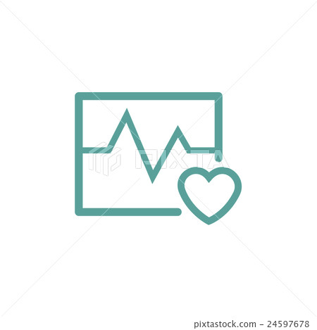heartbeat thin line icon 24597678