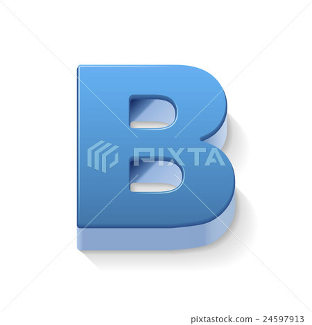 3d Blue Letter B - Stock Illustration [24597913] - PIXTA