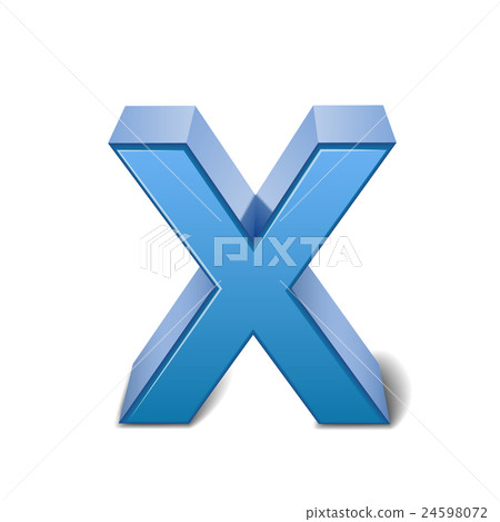 3d blue letter X 24598072