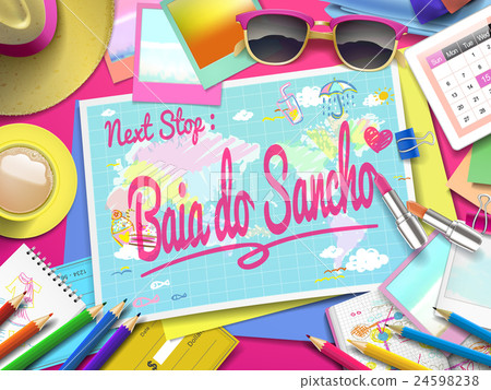 Baia do Sancho on map - Stock Illustration [24598238] - PIXTA