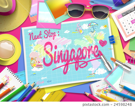 Singapore on map Singapore on map 24598248